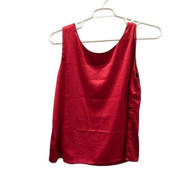 Elegant Red Women's Tank Top - Picture 3 of 6